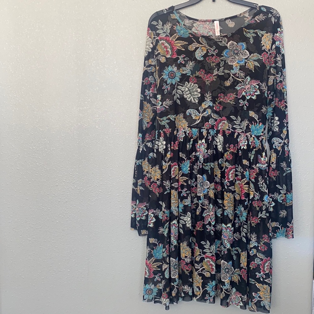 XXL Sheer Floral Dress